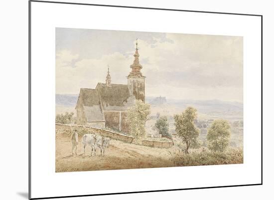 Overlooking the Zisper Castle in Slovakia-Jakob Alt-Mounted Premium Giclee Print