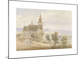 Overlooking the Zisper Castle in Slovakia-Jakob Alt-Mounted Premium Giclee Print