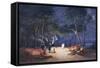 Overnight Camp on Banks of Nile, from Empress Eugenie of France's Journey in Egypt-Charles Theodore Frere-Framed Stretched Canvas