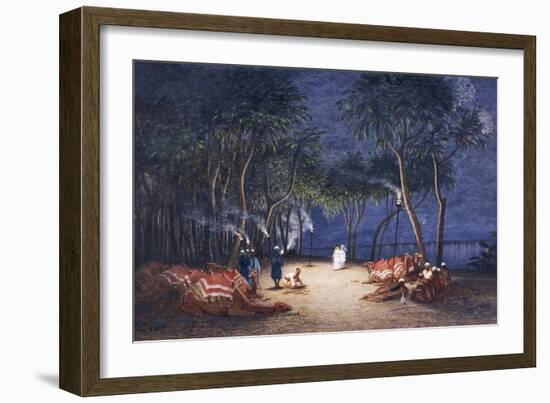 Overnight Camp on Banks of Nile, from Empress Eugenie of France's Journey in Egypt-Charles Theodore Frere-Framed Giclee Print