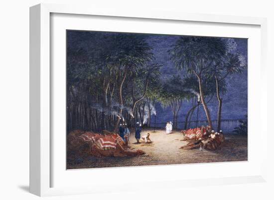 Overnight Camp on Banks of Nile, from Empress Eugenie of France's Journey in Egypt-Charles Theodore Frere-Framed Giclee Print
