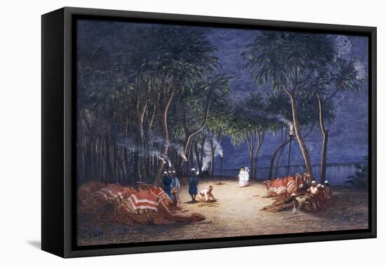 Overnight Camp on Banks of Nile, from Empress Eugenie of France's Journey in Egypt-Charles Theodore Frere-Framed Stretched Canvas