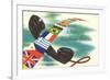 Overseas Telephone Service, Flags-null-Framed Giclee Print