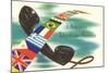 Overseas Telephone Service, Flags-null-Mounted Giclee Print