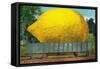 Oversized Lemon on Railroad Car - California State-Lantern Press-Framed Stretched Canvas