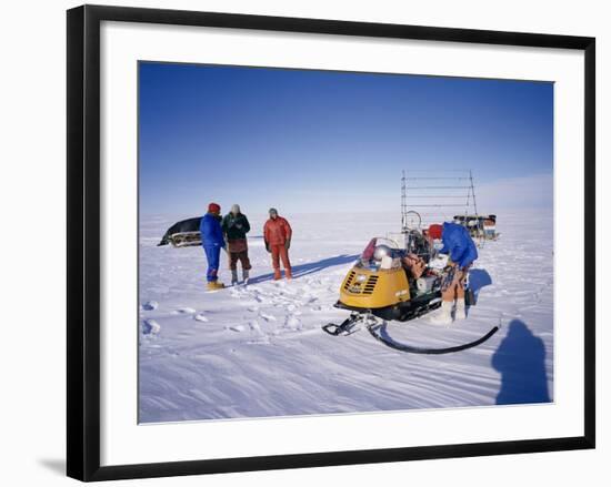 Oversnow Geophysical Team of the British Antarctic Survey, Antarctica, Polar Regions-Geoff Renner-Framed Photographic Print