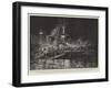 Overtime, Completing HMS Magnificent, a Night Scene in Chatham Dockyard-William Lionel Wyllie-Framed Giclee Print