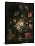 Overturned Bouquet-Abraham Mignon-Framed Stretched Canvas