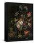 Overturned Bouquet-Abraham Mignon-Framed Stretched Canvas