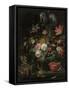 Overturned Bouquet-Abraham Mignon-Framed Stretched Canvas