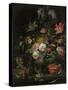 Overturned Bouquet-Abraham Mignon-Stretched Canvas