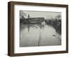 Overturned Electric Tram and Onlookers, London, 1913-null-Framed Photographic Print