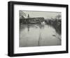 Overturned Electric Tram and Onlookers, London, 1913-null-Framed Photographic Print