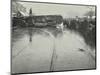 Overturned Electric Tram and Onlookers, London, 1913-null-Mounted Photographic Print