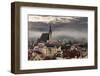 Overview from Cesky Castle to Vlata River and Cesky Krumlov in the Czech Republic-Chuck Haney-Framed Photographic Print