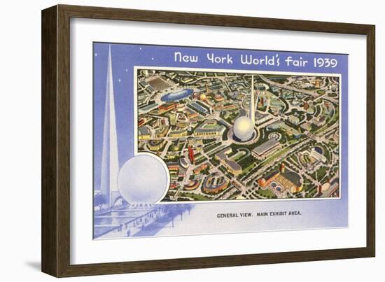 Overview, New York World's Fair, 1939-null-Framed Art Print