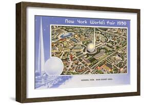 Overview, New York World's Fair, 1939-null-Framed Art Print