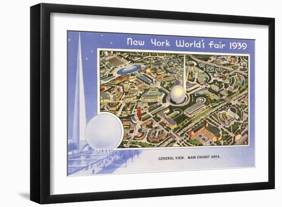 Overview, New York World's Fair, 1939-null-Framed Art Print