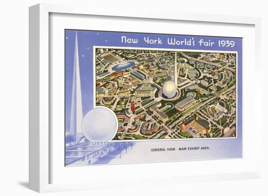 Overview, New York World's Fair, 1939-null-Framed Art Print