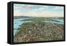 Overview of 1909 Exposition, Seattle, Washington-null-Framed Stretched Canvas