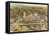 Overview of Abilene, Texas-null-Framed Stretched Canvas