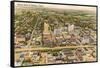 Overview of Abilene, Texas-null-Framed Stretched Canvas