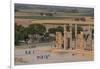 Overview of All Nations Gate and tourist groups setting off on their tours, Persepolis, UNESCO Worl-James Strachan-Framed Photographic Print