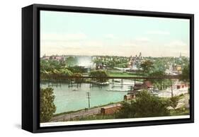 Overview of Ann Arbor, Michigan-null-Framed Stretched Canvas