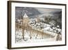 Overview of Bacharach and the Rhine River in Winter-Miles Ertman-Framed Photographic Print