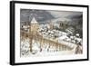 Overview of Bacharach and the Rhine River in Winter-Miles Ertman-Framed Photographic Print