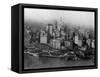 Overview of Battery Park and Lower Manhattan-null-Framed Stretched Canvas