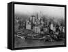 Overview of Battery Park and Lower Manhattan-null-Framed Stretched Canvas