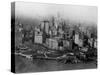 Overview of Battery Park and Lower Manhattan-null-Stretched Canvas