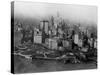 Overview of Battery Park and Lower Manhattan-null-Stretched Canvas