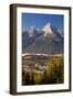 Overview of Berchtesgaden in Autumn with the Watzmann Mountain in the Background-Miles Ertman-Framed Photographic Print