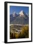 Overview of Berchtesgaden in Autumn with the Watzmann Mountain in the Background-Miles Ertman-Framed Photographic Print