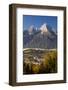 Overview of Berchtesgaden in Autumn with the Watzmann Mountain in the Background-Miles Ertman-Framed Photographic Print