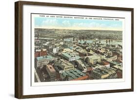 Overview of Cincinnati-null-Framed Art Print