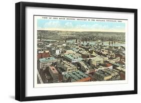 Overview of Cincinnati-null-Framed Art Print