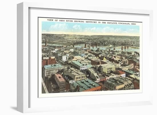 Overview of Cincinnati-null-Framed Art Print