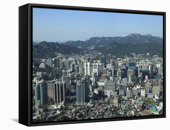 Overview of City, Seoul, South Korea, Asia-Wendy Connett-Framed Stretched Canvas