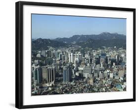 Overview of City, Seoul, South Korea, Asia-Wendy Connett-Framed Photographic Print