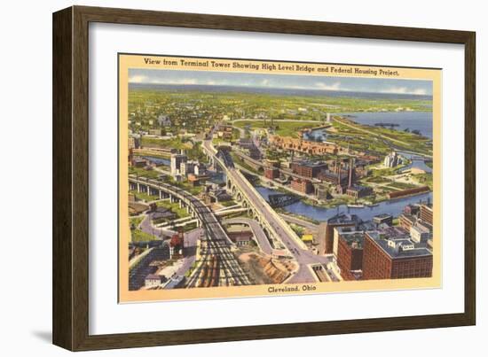 Overview of Cleveland-null-Framed Art Print