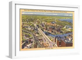 Overview of Cleveland-null-Framed Art Print