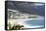Overview of Clifton Beach with Homes and Mountains in the Bay, Cape Peninsula, Cape Town-Kimberly Walker-Framed Stretched Canvas
