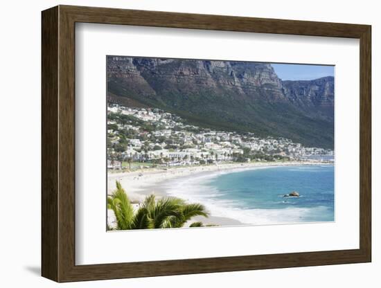 Overview of Clifton Beach with Homes and Mountains in the Bay, Cape Peninsula, Cape Town-Kimberly Walker-Framed Photographic Print