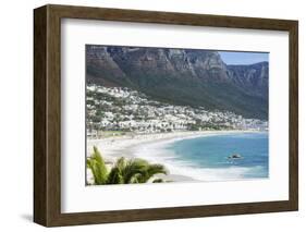 Overview of Clifton Beach with Homes and Mountains in the Bay, Cape Peninsula, Cape Town-Kimberly Walker-Framed Photographic Print