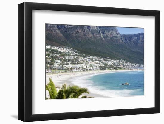 Overview of Clifton Beach with Homes and Mountains in the Bay, Cape Peninsula, Cape Town-Kimberly Walker-Framed Photographic Print