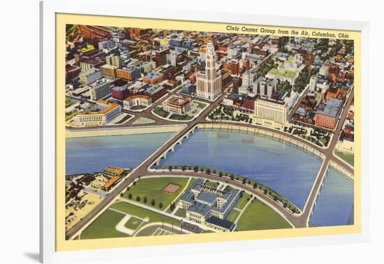 Overview of Columbus-null-Framed Art Print