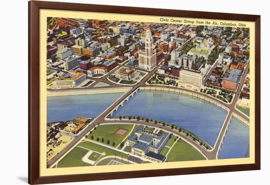 Overview of Columbus-null-Framed Art Print